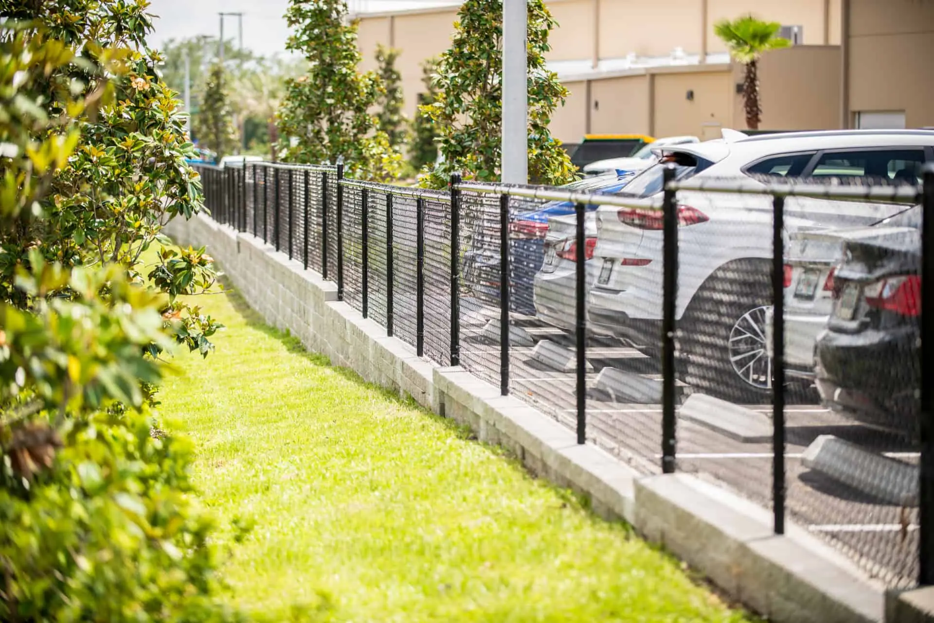 Utah Fencing chain link fence - Commercial Retaining Wall